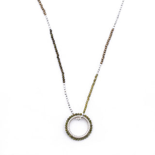 SILVER WINTER GREEN HAYLEY NECKLACE