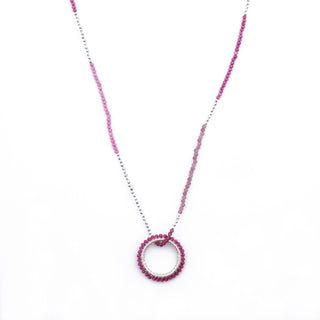 SILVER SUMMER PINK HAYLEY NECKLACE