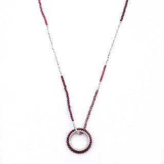 SILVER WINTER PINK HAYLEY NECKLACE
