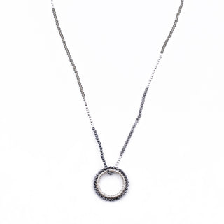 SILVER BLACK HAYLEY NECKLACE