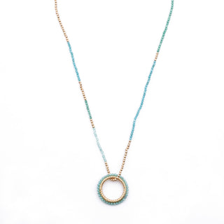 GOLD SUMMER GREEN HAYLEY NECKLACE