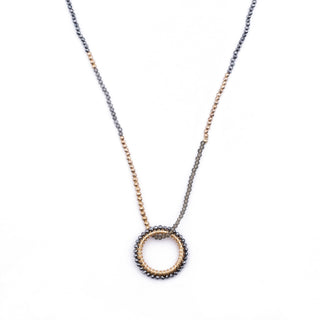 GOLD BLACK HAYLEY NECKLACE