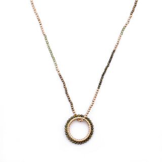 GOLD WINTER GREEN HAYLEY NECKLACE