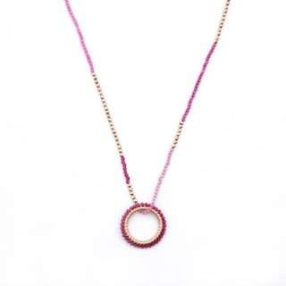 GOLD SUMMER PINK HAYLEY NECKLACE