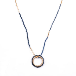 GOLD WINTER BLUE HAYLEY NECKLACE