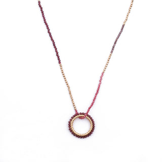 GOLD WINTER PINK HAYLEY NECKLACE