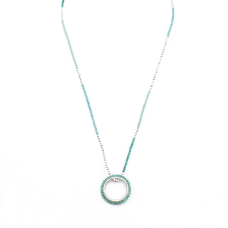 SILVER SUMMER GREEN HAYLEY NECKLACE