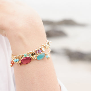 PINK TOURMALINE BEZEL BRACELET
