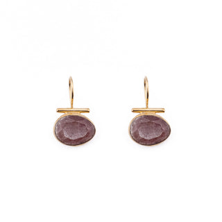 STRAWBERRY QUARTZ T-BAR EARRING