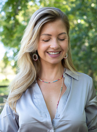 MULTICOLOUR FULL GEMSTONE NECKLACE