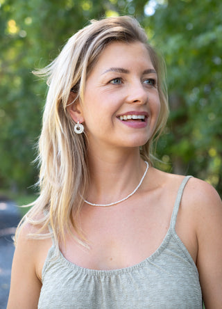 SILVER PEARL EZRA EARRINGS