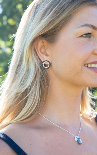 IOLITE ROUND STUDS