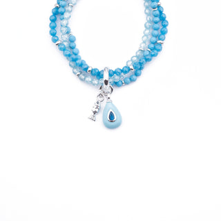 BLUE JADE TRIPLE STRETCH BRACELET