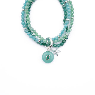 GREEN JADE TRIPLE STRETCH BRACELET