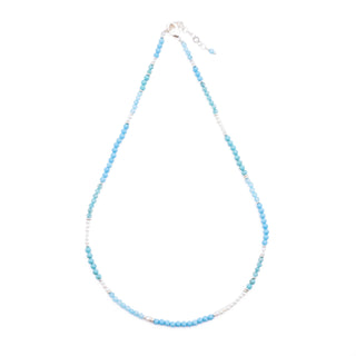 TURQUOISE AND PEARL GEMSTONE NECKLACE