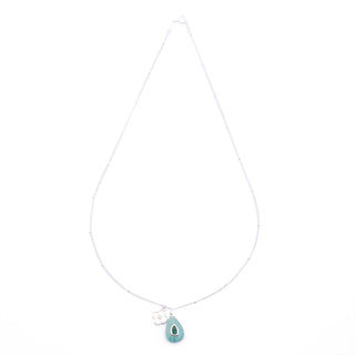 GREEN JADE FLEUR GEM NECKLACE