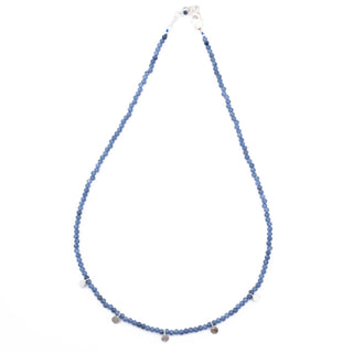 IOLITE AND DISK GEMSTONE NECKLACE