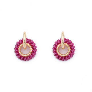 GOLD GEM RING CHARM - PINK TOURMALINE