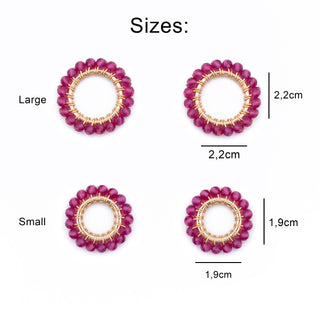 GOLD GEM RING CHARM - PINK TOURMALINE