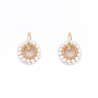 GOLD GEM RING CHARMS - FRESHWATER PEARLS