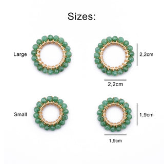 GOLD GEM RING CHARM - JADE QUARTZ