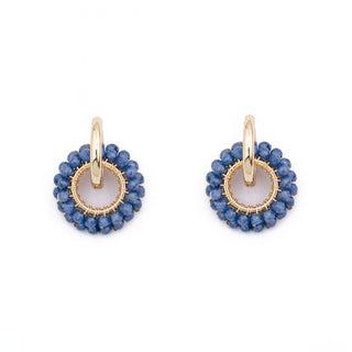 GOLD GEM RING CHARM - BLUE ZIRCON