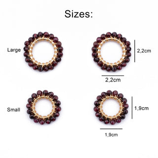GOLD GEM RING CHARM - GARNET