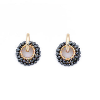 GOLD GEM RING CHARM - HEMATITE