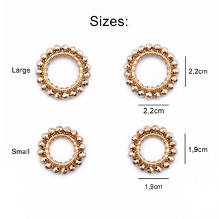 GOLD PYRITE GEM RING CHARMS