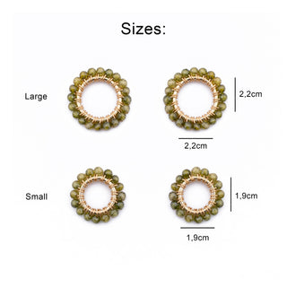 GOLD GEM RING CHARM - PERIDOT