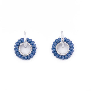 SILVER GEM RING CHARM - BLUE ZIRCON
