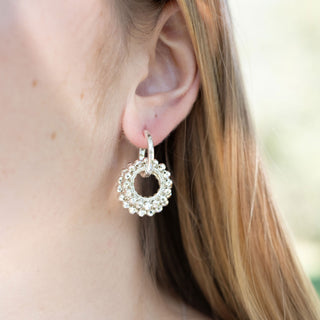 SILVER PYRITE GEM RING CHARMS