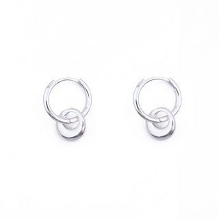 SILVER BABY NUGGET HUGGIE CHARM (PAIR)