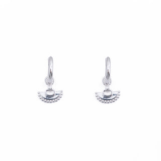 SILVER FAN HUGGIE CHARM (PAIR)