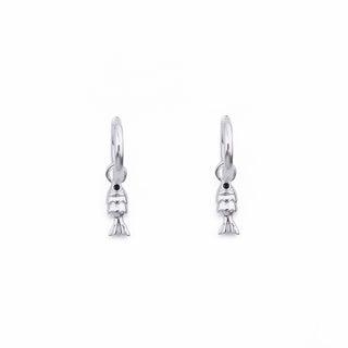 SILVER FISH HUGGIE CHARM (PAIR)