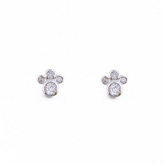 SILVER PAW STUDS (PAIR)