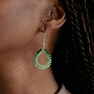 OMBRE BLOCK WRAPPED EARRINGS