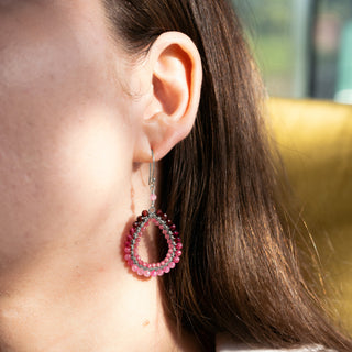 OMBRE BLOCK WRAPPED EARRINGS