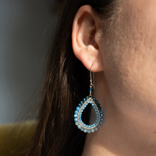OMBRE BLOCK WRAPPED EARRINGS
