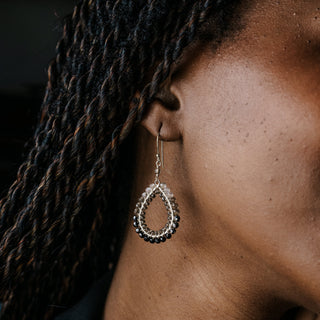 OMBRE BLOCK WRAPPED EARRINGS