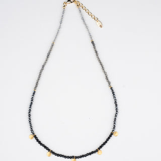 ONYX OMBRE DISC NECKLACE