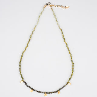 PERIDOT OMBRE DISC NECKLACE