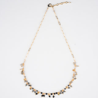ONYX OMBRE CLUSTER NECKLACE
