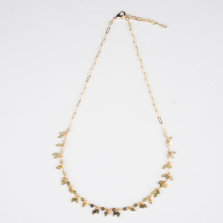 PERIDOT OMBRE CLUSTER NECKLACE