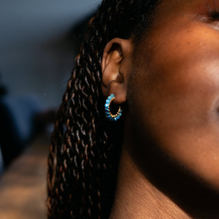BLUE TOPAZ OMBRE HOOPS