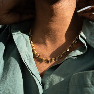 PERIDOT OMBRE CLUSTER NECKLACE