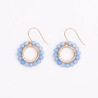 SMALL ROUND GEM EARRINGS