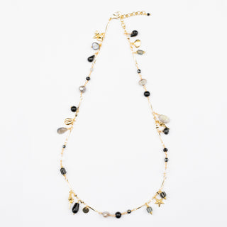 ONYX VILMA CHARM NECKLACE