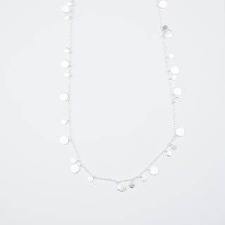 BRUSHED SILVER DISC NECKLACE