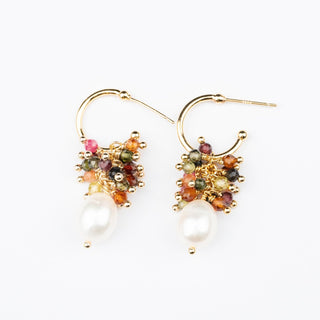 TOURMALINE CLUSTER EARRINGS